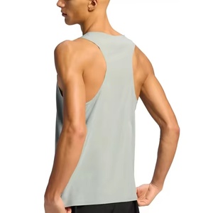 <span class=keywords><strong>Camiseta</strong></span> Deportiva sin Mangas para Hombre <span class=keywords><strong>de</strong></span> Nailon y Spandex <span class=keywords><strong>de</strong></span> Secado Rápido para Maratón, Transpirable y sin Costuras, Personalizada para Carreras y Gimnasio - Product Image 4