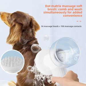 Brosses de bain automatiques écologiques en plastique pour animaux de compagnie avec fonction de massage et de mousse pour chiens, chats et petits animaux - Sans fil et portables - Product Image 4