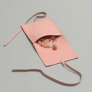 กระเป๋าใส่เครื่องประดับที่เป็นมิตรต่อสิ่งแวดล้อมพร้อมริบบิ้นกระเป๋าเครื่องประดับไมโครไฟเบอร์สำหรับต่างหูสร้อยคอ - Product Image 4