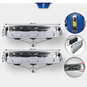 BRILLIANT TOOLS - BT691155 Jeu de plateaux magnétiques en acier inoxydable 65x226mm (2 pièces) ENSEMBLE MOTEUR ET DISTRIBUTION - Product Image 2