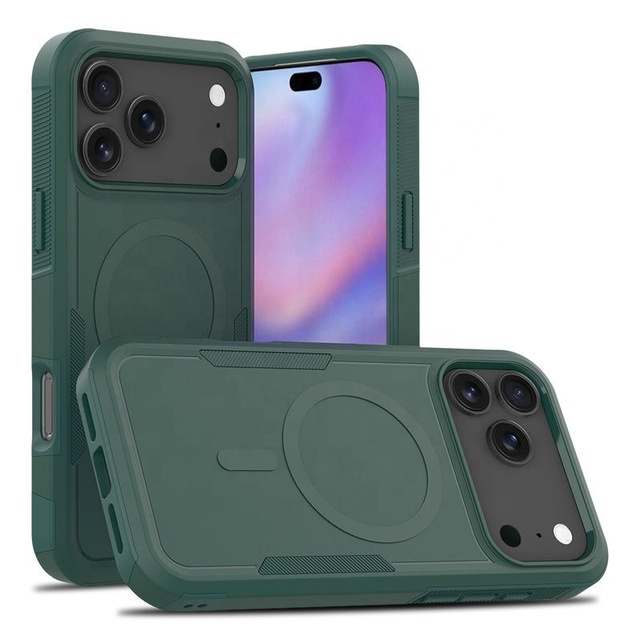 Defender Case Military-Grade Drop Protection for iPhone 17 Air Pro Max Multi Layer Heavy Duty Shockproof Case Back Covers Green
