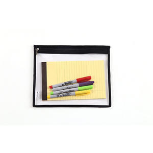 Custom Size Black Transparent Waterproof Pvc File <b>Bag</b> Storage Stationery <b>Pencil</b> <b>case</b> - Product Image 1