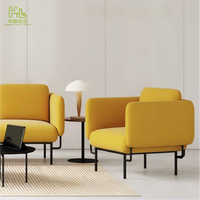 Canapé d'angle en tissu de style nordique moderne pour bureau, réception, salon, hôtel, canapé design élégant
