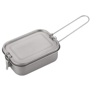 Outdoor Pure Titanium Sealed <b>Lunch</b> <b>Box</b> Rectangle Silver Gray With Lid For Camping Picnic Student Use - Product Image 4