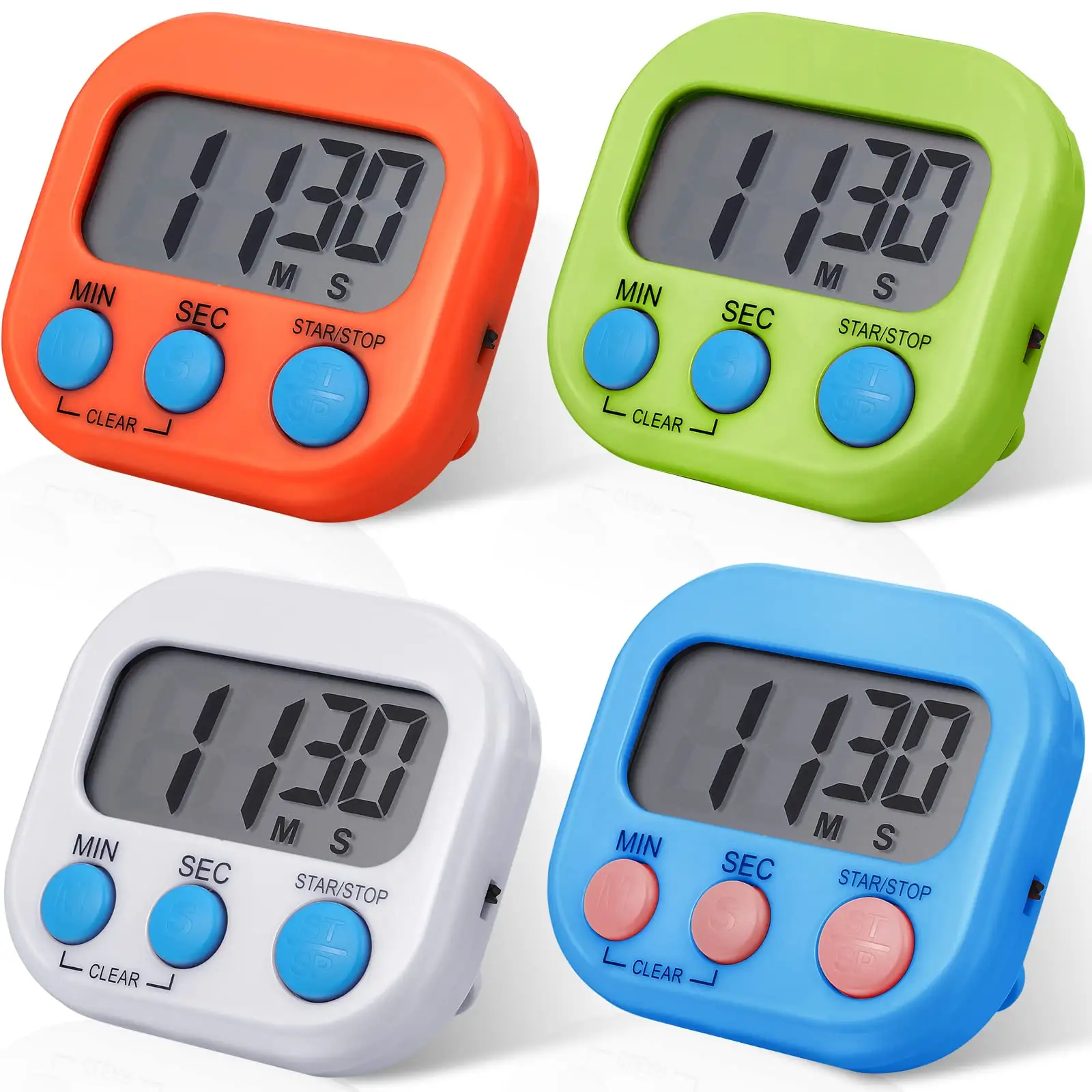 Timers,Classroom Timer for Kids Small Digital Kitchen Timer Magnetic Back and ON/Off Switch,Minute Second Count Up Countdown