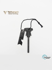 Metal <b>Fire</b> Starter Stick With Measuring Ruler And Rope Handle Outdoor Survival <b>Tool</b> - Product Image 2
