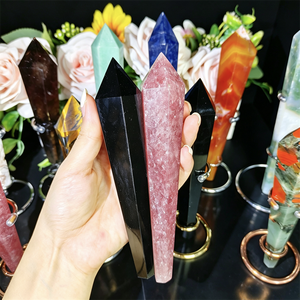 Cetro di Cristallo Incantato con Gemme Multiple, Bacchetta Magica in Pietra Naturale Mista per Altare, Rituali e Esposizioni Spirituali - Product Image 5