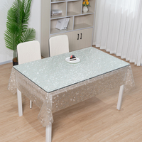 Nappe en PVC gaufré à paillettes dorées RNPT, transparente et imperméable, sur mesure pour la décoration de dîners, de fêtes et de banquets