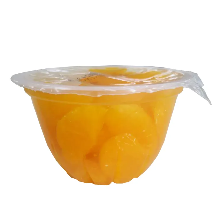 Konserven obst hersteller 4 unzen konserven orange mandarin orange kunststoff obst tasse