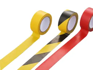 Custom Printed White Red Barricade Caution Safety PVC Film Warning Tape