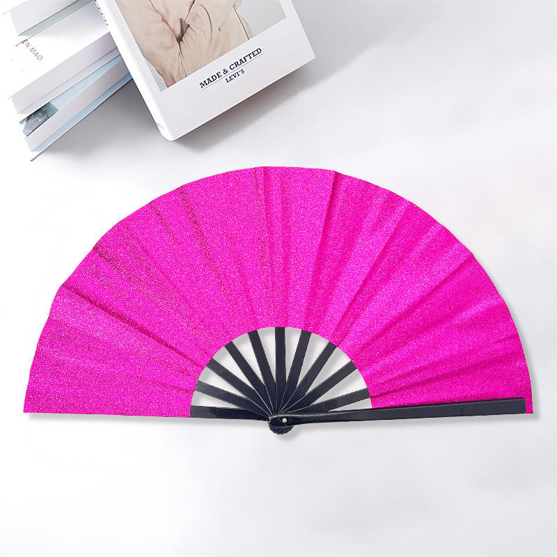 Ventilador de hueso de plástico rosa roja