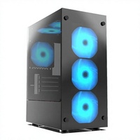 Boîtier PC Full Tower Noir ATX pour Gaming avec Fenêtre Latérale et Ports USB Frontaux