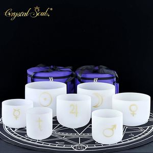 Crystal Soul Planetary Crystal Singing Bowl Sets Seven Chakras Constellation Guardian 6-12 "Prefect Pitch - Product Image 6