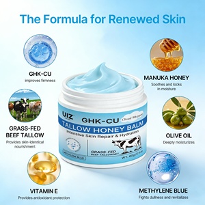 Kupferpeptide GHK-Cu Rindertalg für die Haut Blauer Balsam mit Manuka-Honig Vitamin E Natürlicher Gesichts- und Körperfeuchtigkeitsspender - Product Image 1