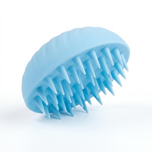 Food Grade Soft <b>Silicone</b> <b>Scalp</b> Brush Waterproof Shampoo <b>Massager</b> for Shower Deep Cleansing - Product Image 1