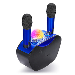Professionnel mini portatif sans fil microphone bluetooth disco lumière changeante Lecteur Karaoké Haut-Parleur <span class=keywords><strong>pour</strong></span> Karaoké KTV - Product Image 1