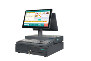 Bán buôn 15.6 inch tất cả-trong-một cảm ứng điện dung hệ thống <span class=keywords><strong>POS</strong></span> Màn hình kép đăng ký với 58 Mét được xây dựng trong máy in nhiệt tiền mặt máy - Product Image 4