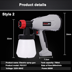 600W HVLP Hand Held High 700ml High <b>Power</b> Portable Airless Paint <b>Sprayer</b> Latex Paint Spray Gun - Product Image 1