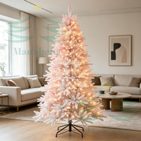 Arbre de Noël artificiel de 9 pieds avec lumières LED pré-éclairées, pour l'intérieur et l'extérieur, fournisseur d'usine, sur mesure