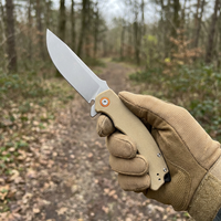 Couteau pliant de haute qualité, couteau tactique de chasse et de randonnée, couteau de poche en acier D2, manche en G10, outil de camping et de pêche, vente en gros, personnalisable T0064