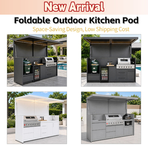 Conjunto de Cocina Exterior de Lujo con Diseño Personalizado, Antioxidante, con Cobertizo para Patio/Jardín/Exterior, Cocina Exterior de Acero Inoxidable - Product Image 2