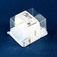 Boîte d'emballage transparente en PET de qualité alimentaire Queen Roll, pièce unique, imprimée UV, rectangulaire, style japonais, motif peau de tigre, modèle BOHE