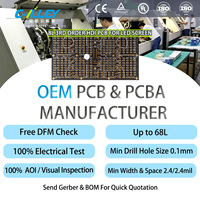 Solution clé en main pour l'assemblage de circuits imprimés (PCB) SMT et DIP, fabrication, service EMS, PCB 8L 3ème ordre, trous escalonnés HDI pour écrans LED
