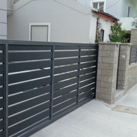 Kit Pintu Geser Otomatis Elektrik Privasi untuk Jalan Masuk, Model Cantilever Aluminium Anti Karat, Harga Pabrik, Pesanan Khusus