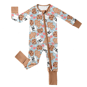 Pagliaccetto di natale bambino Zippy bambino dormire il bambino neonato pagliaccetto di bambù con Zip su pigiama Footie tuta - Product Image 4