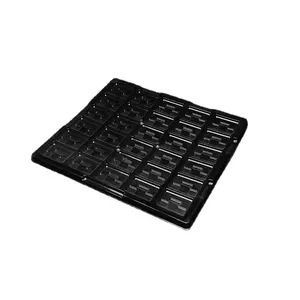 Vacuum formed transparent plastic anti-static plastic 30 grid small electronic accessory tray