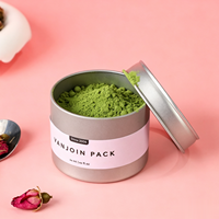 Boîte en métal ronde hermétique personnalisée de qualité alimentaire pour thé, vide, 30g 60g, pour matcha, emballage de conteneur