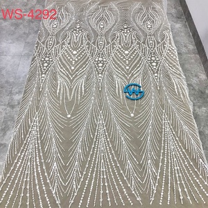 Sang trọng sequin vải buổi tối ăn mặc phụ nữ Wedding Gown Shiny bạc long lanh <span class=keywords><strong>Net</strong></span> Tulle ren ws4292 - Product Image 2