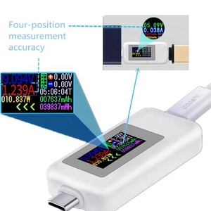 Кабель с разъемом USB типа C тестер 0-5A ток 4-30 В напряжение цифровой разъем зарядного устройства <span class=keywords><strong>Power</strong></span> Bank Charger, Разъем тестер KWS-1902C - Product Image 5