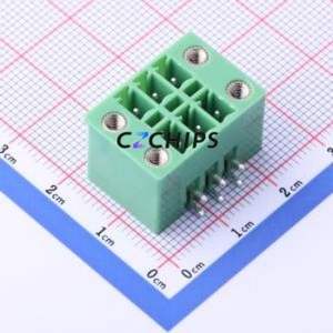 KF2EDGKRM-3.81-2*3P Plug-in Terminal Block Bent Lead Through Hole,P=3.81mm Board-to-Board / Socket - Closed Screw Fixing 2x3P - Product Image 1