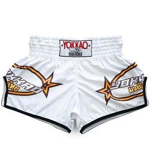 Pantaloncini da Boxe Tailandese di Tendenza 2025 per Allenamento di <span class=keywords><strong>Muay</strong></span> <span class=keywords><strong>Thai</strong></span> e MMA con Logo Frontale per Arti Marziali e Allenamento Sportivo - Product Image 5