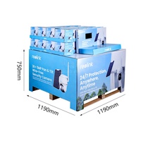 Produits électroniques respectueux de l'environnement pliables personnalisés PDQ palette en carton plateaux d'affichage jupe ondulé pour affichage pour la vente au détail