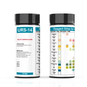 แถบรีเอเจนต์สำหรับปัสสาวะ-14แผ่นทดสอบปัสสาวะแบบเต็มแผง, สำหรับ PH, Blo, Prot, ket, Sgr, CRE, <span class=keywords><strong>BIL</strong></span>, VIT C, UTI