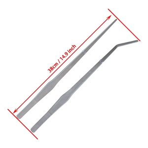 38Cm <span class=keywords><strong>15</strong></span> Inch <span class=keywords><strong>Aquarium</strong></span> Pincet Reptiel Roestvrijstalen Rechte En Gebogen Lange Tweezer Voor <span class=keywords><strong>Aquarium</strong></span> - Product Image 1