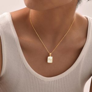 Maßgefertigte Edelstahl 18K Vergoldete Langlebige Einfache <span class=keywords><strong>Sternzeichen</strong></span>-Anhänger Halsketten für Frauen Lässiger Modeschmuck - Product Image 4