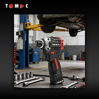 Tournevis multifonction sans fil TOMAC Pro 16V Li-ion Brushless 180 Nm avec embouts hexagonaux 1/4'' et 1/2'' et éclairage sans ombre, certifié CE