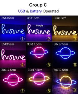 LED音符ネオンライト カスタム壁掛けネオンサインライト USB/電池式 誕生日ギフト ウォールアート LEDネオンナイトライト - Product Image 4