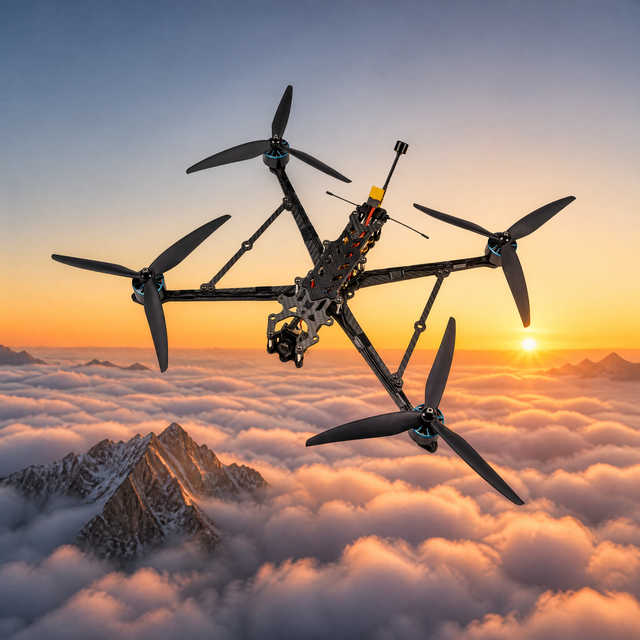 FY-FPV10-LRG 10KM Long Range FPV Drone 4KG Payload 435mm Carbon Fiber Frame 40min ELRS 915/5.8G VTX F405 OSD 165 FPV Camera