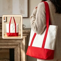 Tas Pantai Kanvas Katun Besar dengan Logo Custom, Tas Belanja Reusable, Cetak Sublim, Ramah Lingkungan
