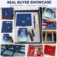 Ensemble Cadeau d'Affaires Personnalisé en Cuir avec Logo d'Entreprise : Carnet et Tasse pour Promotion au Bureau (Vente en Gros)