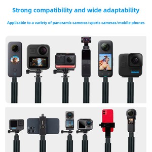 2026 Nuevo Soporte Extensible de 2M para Selfie con Triple Ventosa de Gel de Silicona para Techo de Coche, Vista de Tercera Persona para <span class=keywords><strong>Insta360</strong></span> X4/X3/X2/<span class=keywords><strong>One</strong></span> <span class=keywords><strong>X</strong></span> - Product Image 3