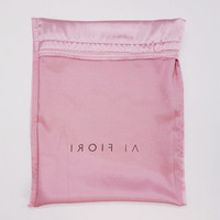 Pochette en satin réutilisable écologique anti-poussière avec cordon de serrage, logo personnalisé, en fausse soie, pour emballage de perruques, protège-poussière et masques pour les yeux – Vente en gros