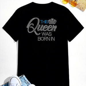 Strass Termoadesivi Rotondi Flatback con Motivo Regina Personalizzato per Compleanno, in Materiale Coreano, per <span class=keywords><strong>T</strong></span>-<span class=keywords><strong>shirt</strong></span> Elasticizzate - Product Image 6