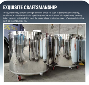 Stainless Steel <strong>Single</strong> Layer Mixing Cylinder Tank Efficient Chemical Equipment for Heating Mixing - Product Image 5