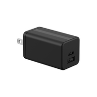 Chargeur rapide PD 65W 2 ports Type-C avec GaN PD 3.0 OTP pour la charge d'ordinateurs portables et de téléphones mobiles
