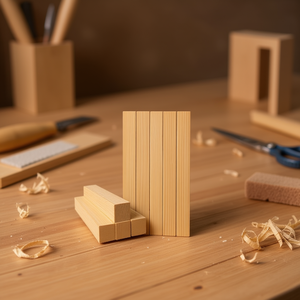 Bastoncini di Legno ILAN 8x8x120mm, 8 Pezzi, Materiale per Artigianato - Product Image 3